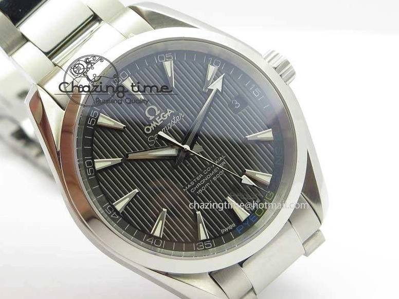 0313 Versatile Aqua Terra ‘PyeongChang 2018’ JHF Best Edition Black Dial On SS Bracelet A 8204